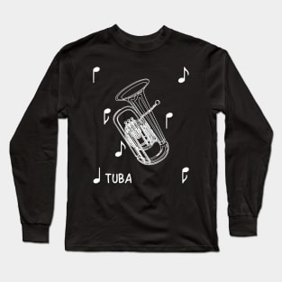 Musical Notes Tuba Long Sleeve T-Shirt